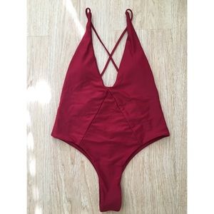 high cut cheeky one piece swimsuit